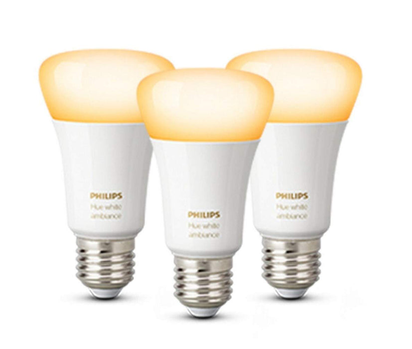 Philips Hue White Ambiance Smart Bulb 3 Pack LED Bundle [E27 Edison Screw] with Bluetooth (Works with Alexa and Google Assistant)