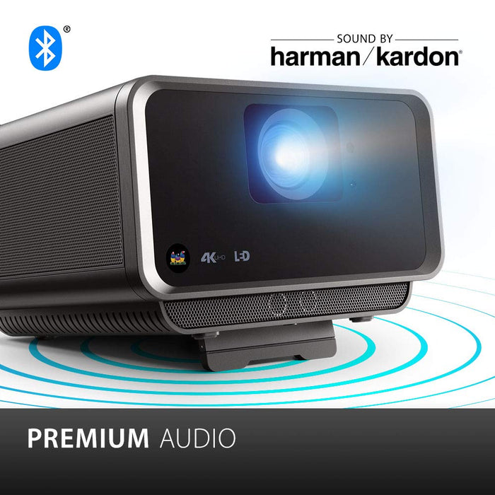 Viewsonic X10-4K UHD Short Throw Smart LED Projector with Dual Harman Kardon Speakers - Metallic Charcoal