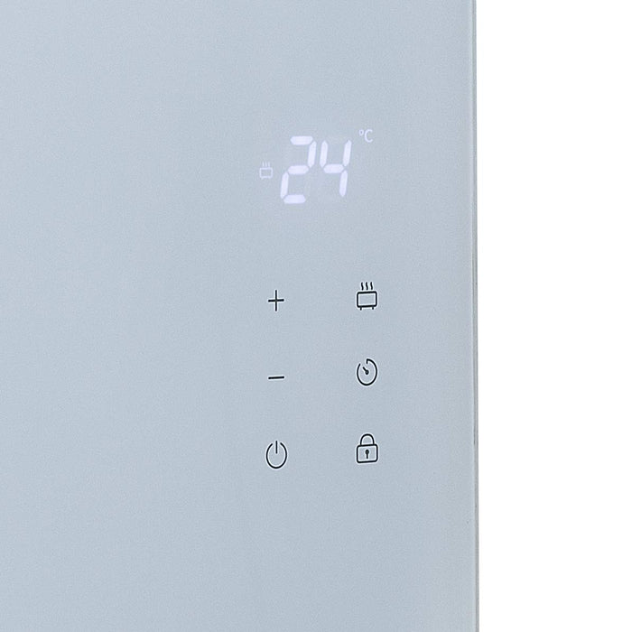 Princess 01.342001.02.001 Smart Glass Panel Heater, White, Works with Alexa, 2000 W