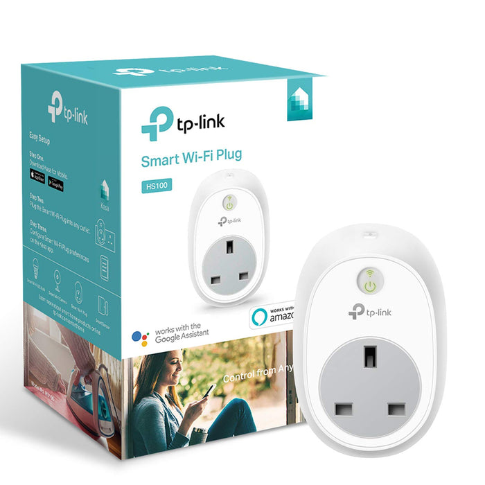 Kasa Smart Plug by TP-Link, WiFi Outlet, Works with Amazon Alexa (Echo and Echo Dot) and Google Home, Wireless Smart Socket Remote Control Timer Plug Switch, No Hub Required(HS100)