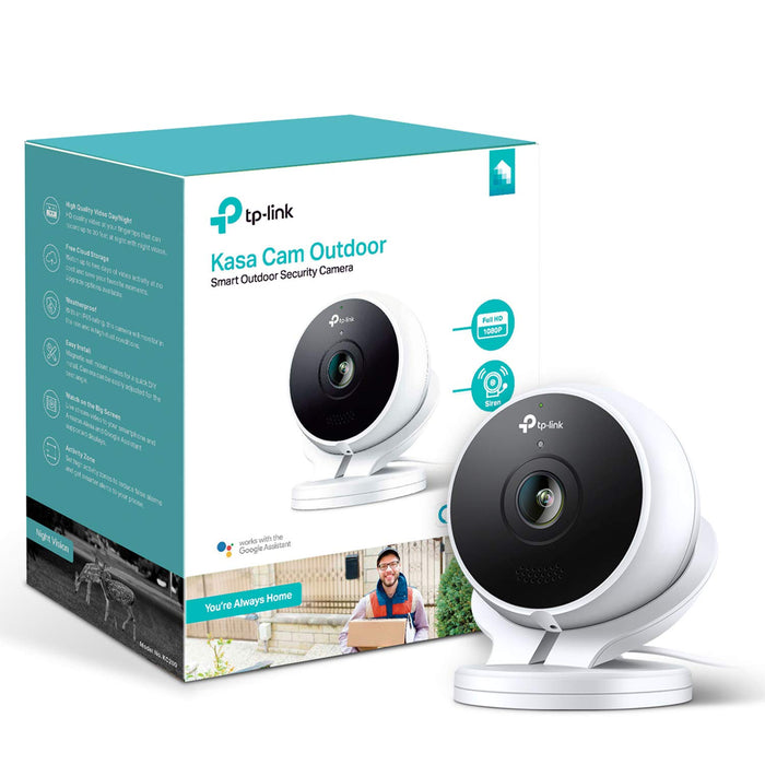 Kasa Smart Security Camera by TP-Link, Outdoor CCTV, Weatherproof, No Hub Required, Works with Alexa(Echo Spot/Show), Google Home/Chromecast, 1080p, Built-in Siren with Night Vision, 2-way Audio