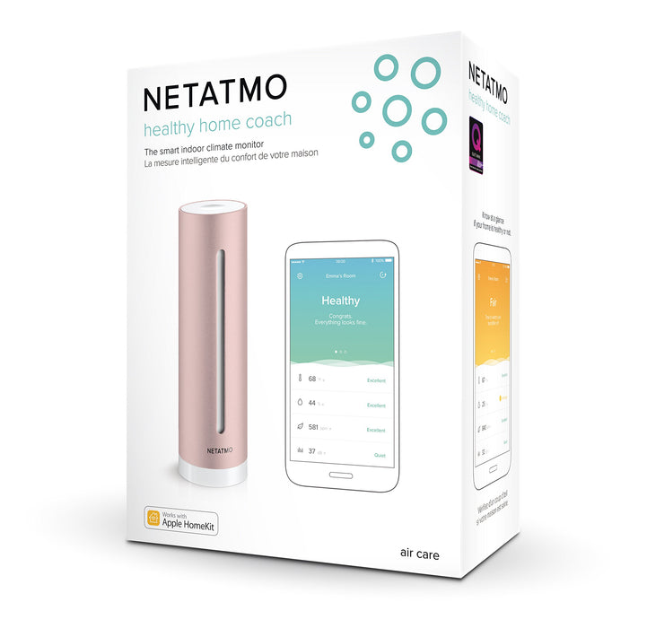 Netatmo Smart Indoor Air Quality Monitor (temperature, humidity, noise and CO2 sensors), NHC-UK