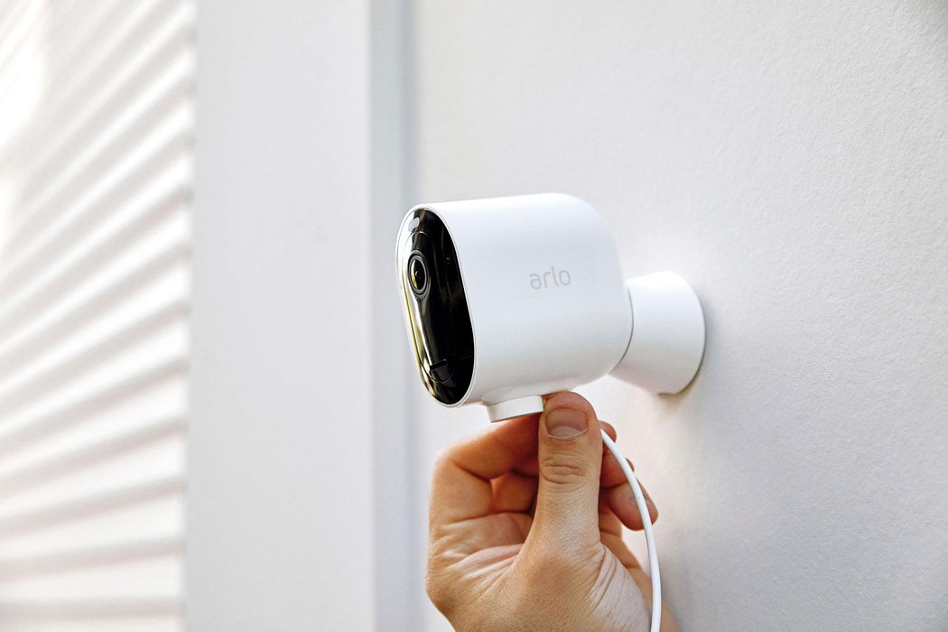 Arlo Pro3 Smart Home Security Cameras | Alarm | Rechargeable | Colour Night Vision | Indoor/Outdoor | 2K QHD | 2-Way Audio | Spotlight | 4 Camera Kit | VMS4440P