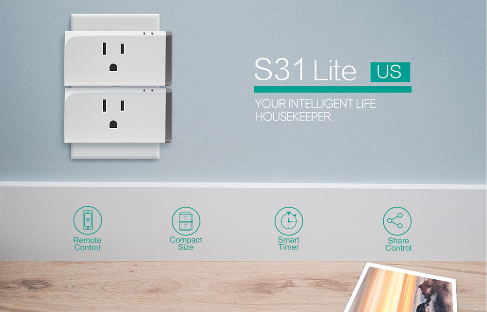 Sonoff S31 US Mini Wifi Smart Socket Home Power Consumption Measure Monitor Energy Usage App Remote Control with Alexa Google