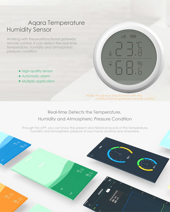 ZigBee Temperature and Humidity Sensor With LCD Screen Display working with TuYa ZigBee Hub, Battery Powered Smart Home