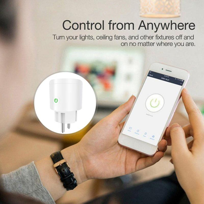 Choifoo EU Smart Wifi Socket Plug WiFi Wireless Remote Control Socket Adaptor Power On And Off With APP Work With Alexa Google Home