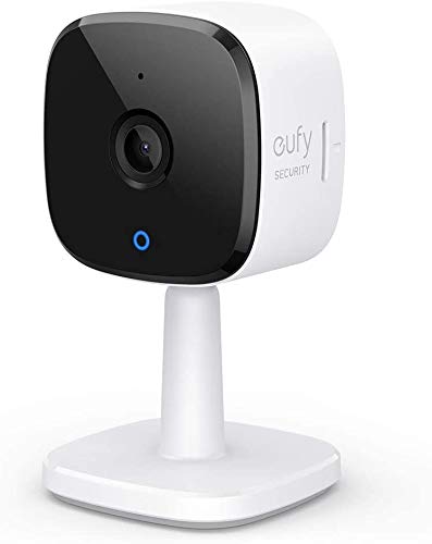 Security Camera, eufy Security 2K Indoor Cam, Plug-In Security Indoor Camera with Wi-Fi, IP Camera,Human and Pet AI, Works with Voice Assistants, Night Vision, Two-Way Audio, HomeBase Not Required.