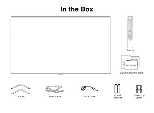 TCL 43EP658 43-Inch 4K UHD Smart Android TV with Freeview Play, Prime Video, Netflix, YouTube, HDR10, Micro Dimming, Dolby Audio, Bluetooth, WiFi, 2*HDMI, 1*USB, Slim Bezel - Black