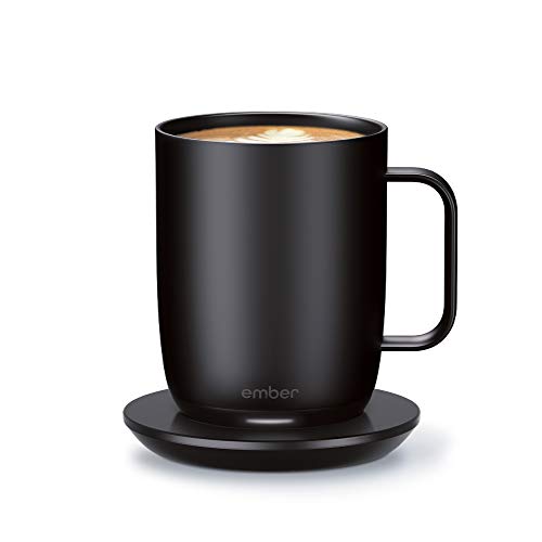 NEW Ember Temperature-Control Smart Mug 2, 398 ml, Black, 80 min. Battery Life - App-Controlled Heated Coffee Mug - Improved Design