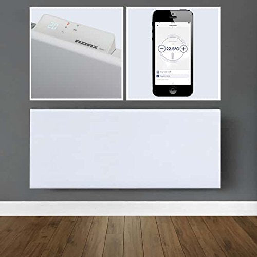 Adax Neo WiFi Electric Convection Radiator Smart Home Panel Heater, White, 1400W