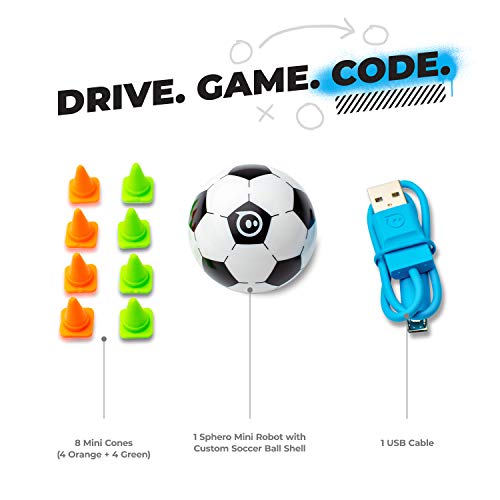 Sphero Mini Soccer: App-Controlled Robot Ball,STEM Learning & Coding Toy, Ages 8 and Up