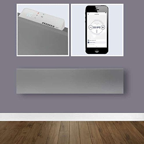 Adax Neo WiFi Skirting Electric Convection Radiator Smart Home Panel Heater, Grey, 800W
