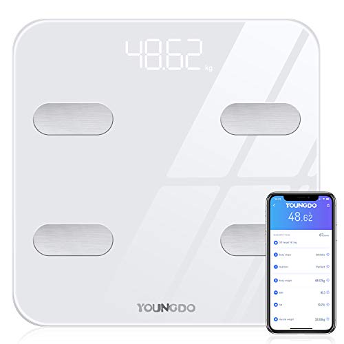 Body Fat Scale Smart BMI Scale Digital Bathroom Wireless Weight Scale, Body  Composition Analyzer with Smartphone App sync with Bluetooth, 396 lbs White
