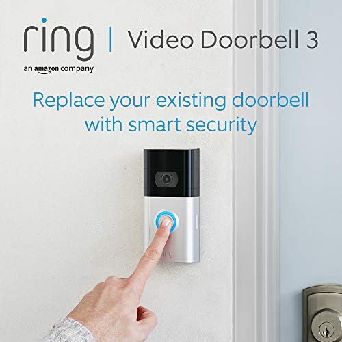 Ring Video Doorbell 3 | HD video, improved motion detection, and easy installation | With 30-day free trial of Ring Protect Plan