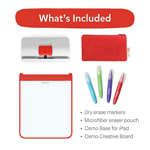 Osmo Creative Starter Kit (New Version) for iPad-Ages 5-10-Creative Drawing & Problem Solving/Early Physics-STEM Base Included