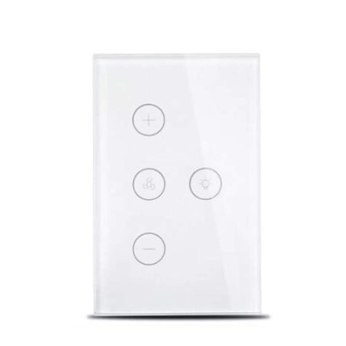 Khxypm 86 WiFi Fan Light AC 100-240V Smart Controller Switch Compatible with Alexa Google Home Smart Life App LED Smart Dimmer