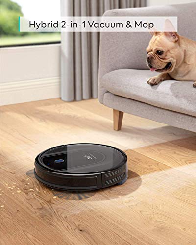 Eufy RoboVac G10 Hybrid, Robot Vacuum Cleaner, Smart Dynamic Navigation, 2-in-1 sweep and mop, Wi-Fi, Super-Slim, 2000Pa Strong Suction, Quiet, Self-Charging Robotic Vacuum, For Hard Floors Only