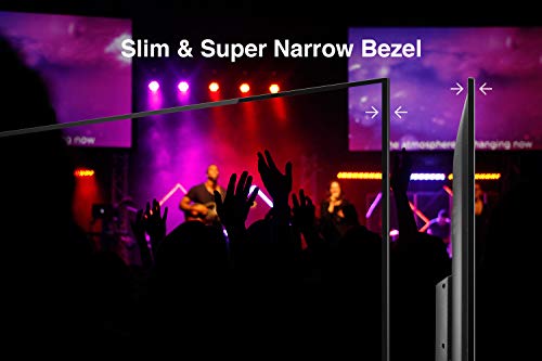 TCL 43EP658 43-Inch 4K UHD Smart Android TV with Freeview Play, Prime Video, Netflix, YouTube, HDR10, Micro Dimming, Dolby Audio, Bluetooth, WiFi, 2*HDMI, 1*USB, Slim Bezel - Black