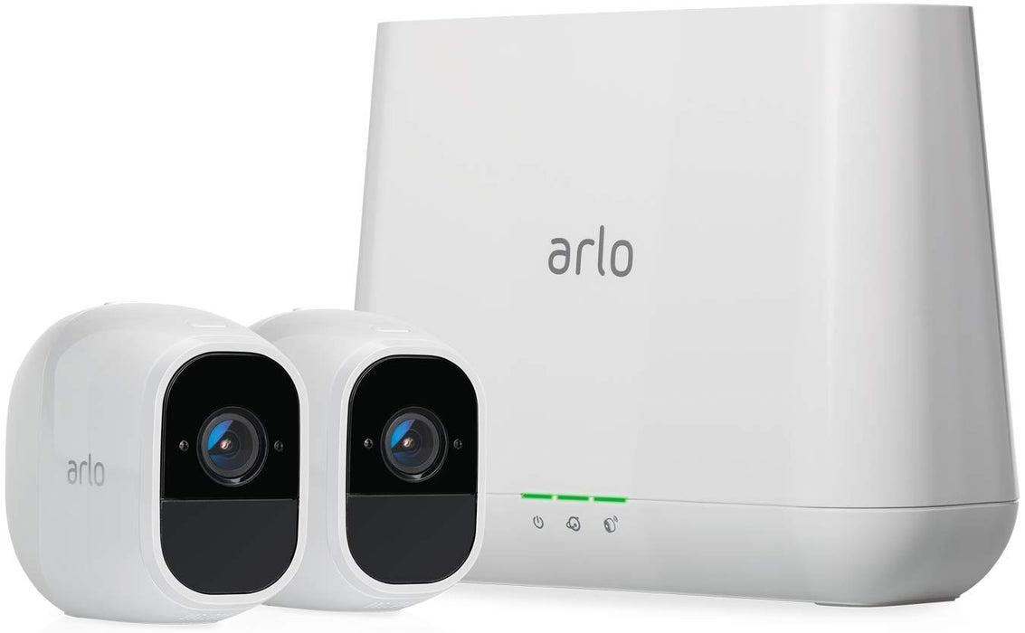 Arlo Pro2 Smart Home Security Cameras | Alarm | Rechargeable | Night Vision | Indoor/Outdoor | 1080p | 2-Way Audio | Free Cloud Storage Included | 2 Camera Kit | VMS4230P