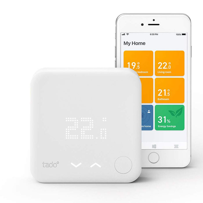 Tado 4260328611456 Smart Thermostat Starter Kit V3+ Intelligent Heating Control, Works with Amazon Alexa, Apple Homekit, Google Assistant, IFTTT, White