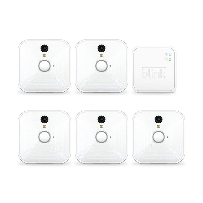 Blink Indoor Home Security Camera System | with Motion Detection, HD Video, 2-year Battery Life and Cloud Storage Included | 5-Camera Kit