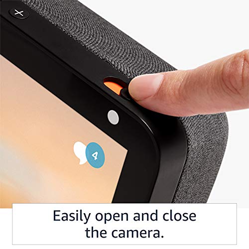 Echo Show 8, Sandstone fabric + Amazon Smart Plug, Works with Alexa