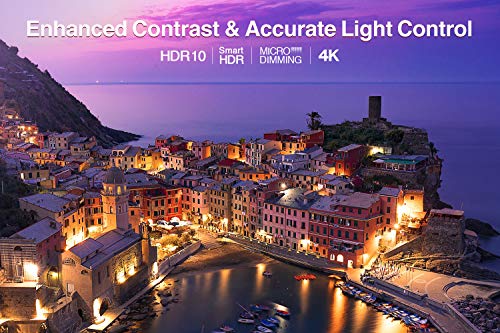 TCL 43EP658 43-Inch 4K UHD Smart Android TV with Freeview Play, Prime Video, Netflix, YouTube, HDR10, Micro Dimming, Dolby Audio, Bluetooth, WiFi, 2*HDMI, 1*USB, Slim Bezel - Black