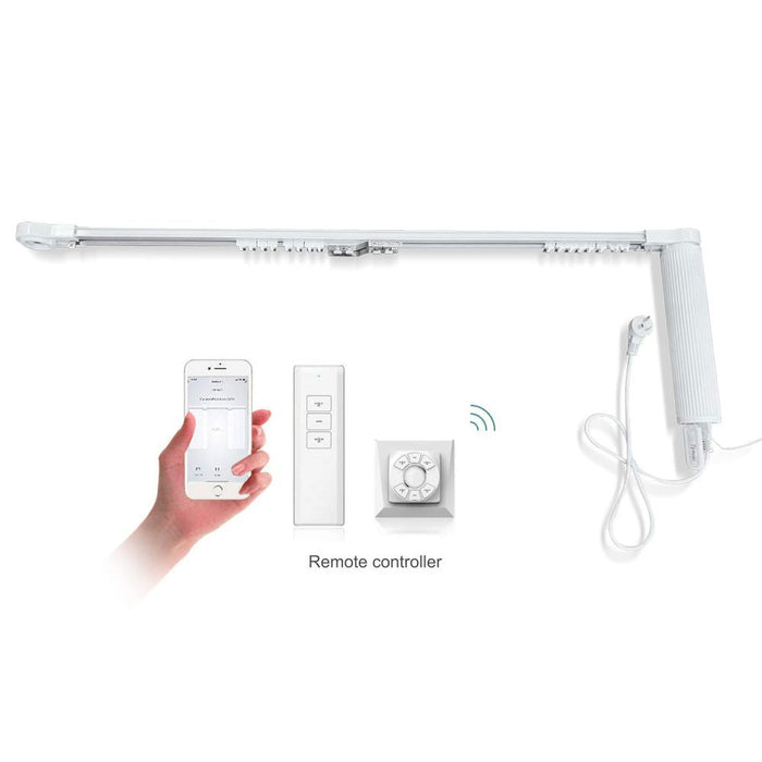 Olide DIY Wifi Smart Automatic Curtain Motor Track System,Automatic curtains motor,automatic blinds tracks, length can be customized(2.2m track)