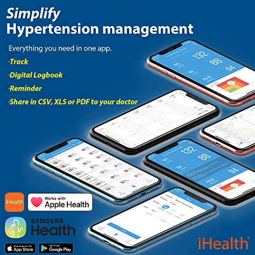 iHealth TRACK Smart Blood Pressure Monitor (KN-550BT) - Connects to both Apple and Android devices