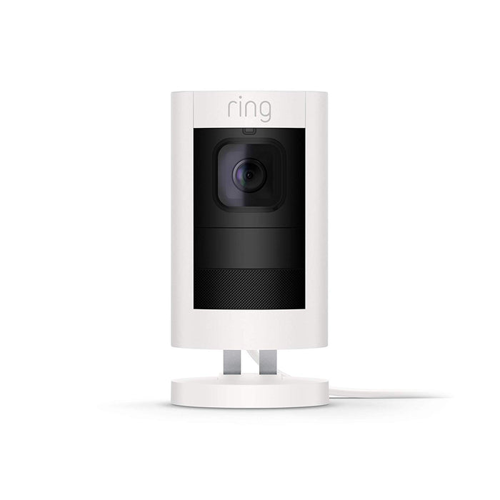 Ring Stick Up Cam Elite HD Security Camera with Two-Way Talk, White, Works with Alexa