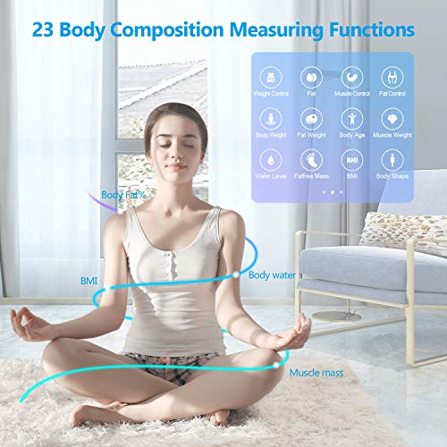 1byone Bluetooth Body Fat Scale with iOS and Android App Smart Wireless  Digital Bathroom Scale for Body Weight, Body Fat, Water, Muscle Mass, BMI