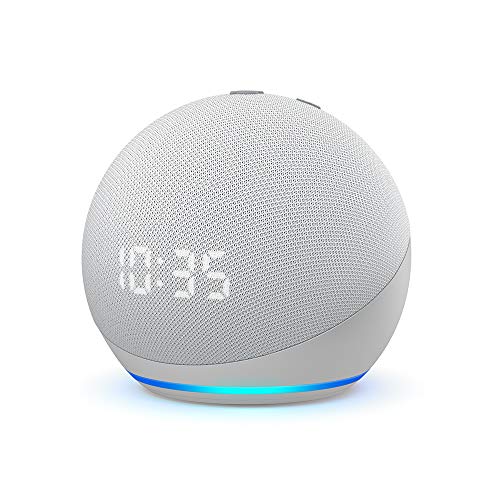 All-new Echo Dot (4th generation) | Smart speaker with clock and Alexa | Glacier White