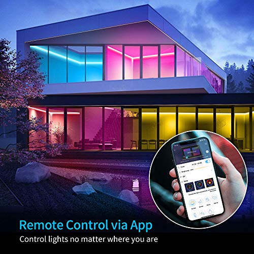 Govee LED Strip Lights 5m, Smart WiFi APP Control RGB Colour Changing Music Sync Strips Lights for Home Kitchen Bedroom TV Party, Works with Alexa, Google Assistant