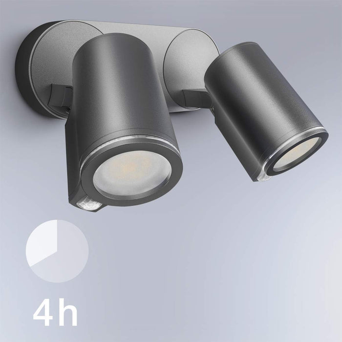 Steinel Outdoor Spotlight Spot Duo Sensor Connect, Aluminium, 15 W, Anthracite