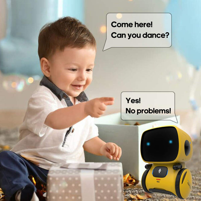 GILOBABY Smart Robot Toys for Kids Children, Boys Girls Toys for 3 Years Old Up, Gifts Intelligent Educational Robotic Toy, Voice Control&Touch Sense, Dance&Sing&Walk , Recording&Speak Like You