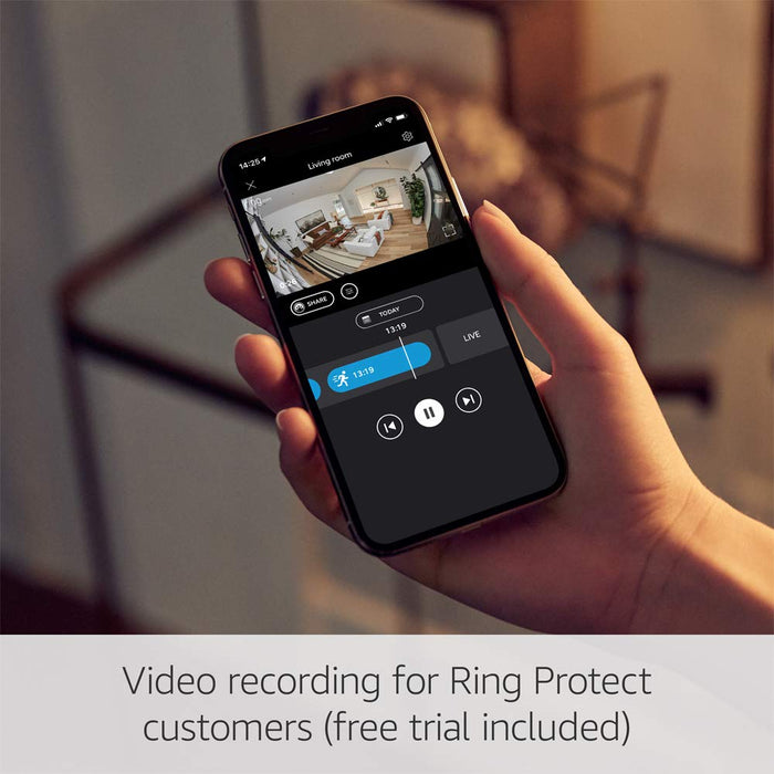 All-new Ring Stick Up Cam Plug-In | HD security camera with Two-Way Talk, white, Works with Alexa