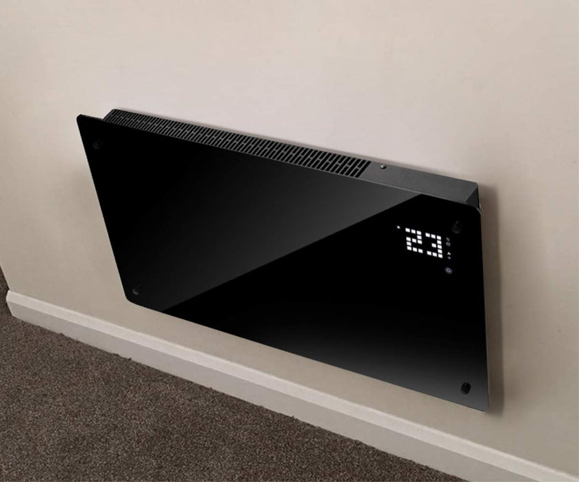 Wärme Designer WiFi Electric Wall Heater Panel Heater Radiator - Ultra Slim (8cm) - 2Kw - Programmable Digital Thermostat - Wall Mountable (Free Wall Bracket Included) - Maintenance Free