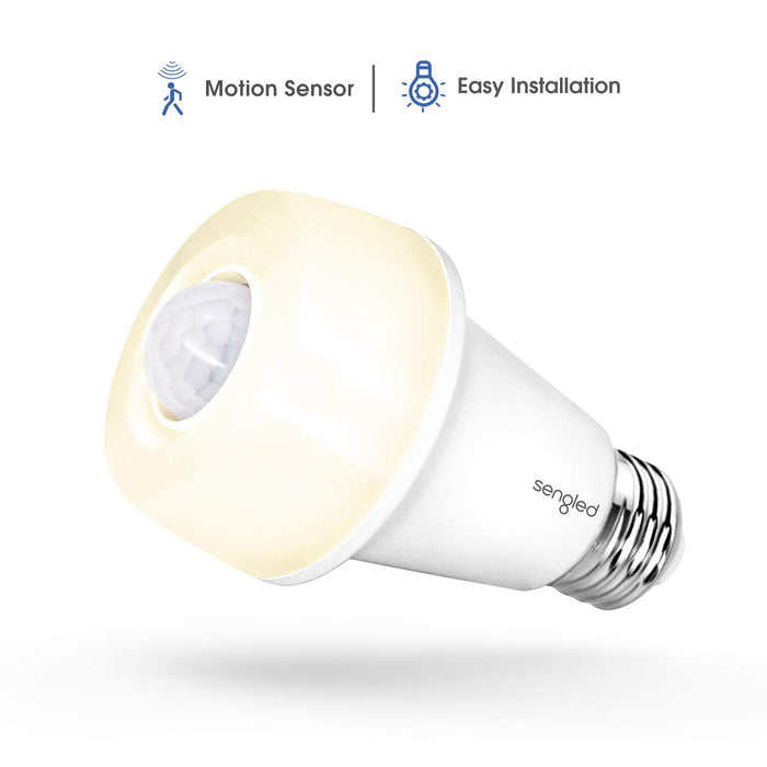 Sengled Smartsense LED Light Bulb E27 Base with Motion Sensor, Smart LED Night Light Soft White 2700K, 60W Equivalent A60 Bulb [Energy Class A+]
