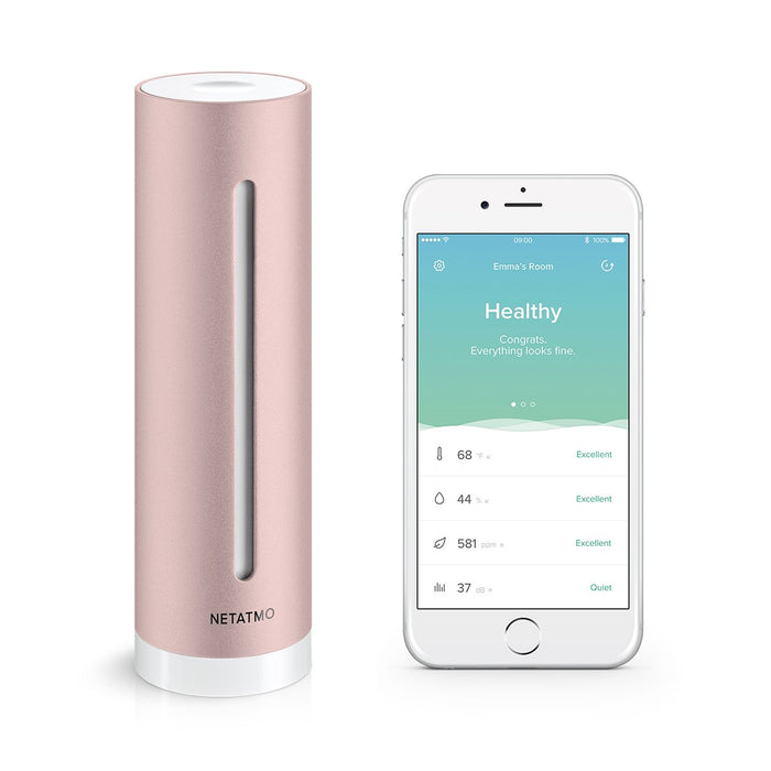 Netatmo Smart Indoor Air Quality Monitor (temperature, humidity, noise and CO2 sensors), NHC-UK