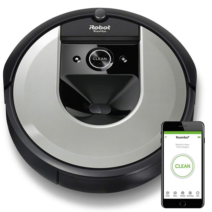 iRobot i7156 Roomba i7 Robot Vacuum Cleaner, Learns, maps, and adapts to Your Home, Ideal for Pets, with Rubber Brushes, Power-Lifting Suction-WiFi Connected and programmable via app, Plastic