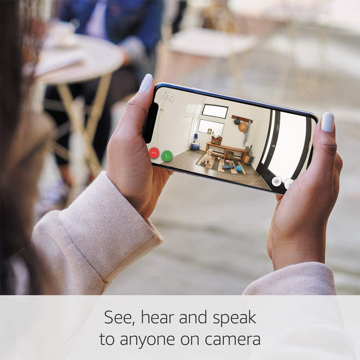 Introducing Ring Indoor Cam | Compact Plug-In HD security camera with Two-Way Talk, white, Works with Alexa