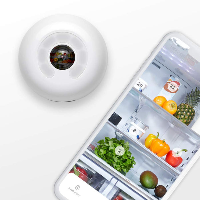FridgeCam by Smarter (Latest Version with Food Tracking) - Wi-Fi Fridge Camera, Make Any Fridge Smart, Universal Mount for all Fridges Included, Free iOS and Android App, Works with Alexa