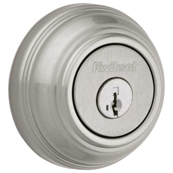 Kwikset 980 Single Cylinder Deadbolt Featuring SmartKey® in Satin Nickel