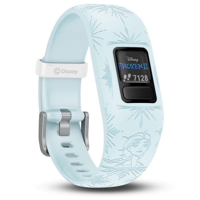 Garmin Unisex's vivofit Jr. 2-Disney Frozen 2 Elsa Fitness Activity Tracker for Kids-Adjustable Band-Pale Blue, One Size