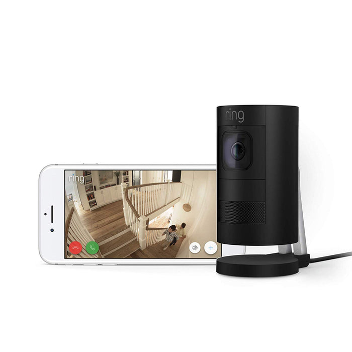 Ring Stick Up Cam Elite HD Security Camera with Two-Way Talk, Black, Works with Alexa