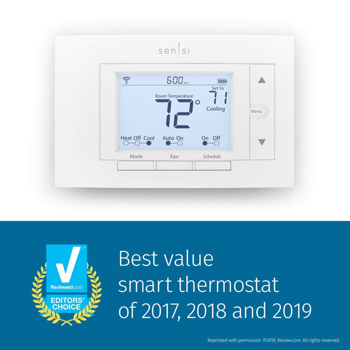Emerson Sensi Wi-Fi Thermostat for Smart Home, ST55, DIY Version, Compatible with Alexa