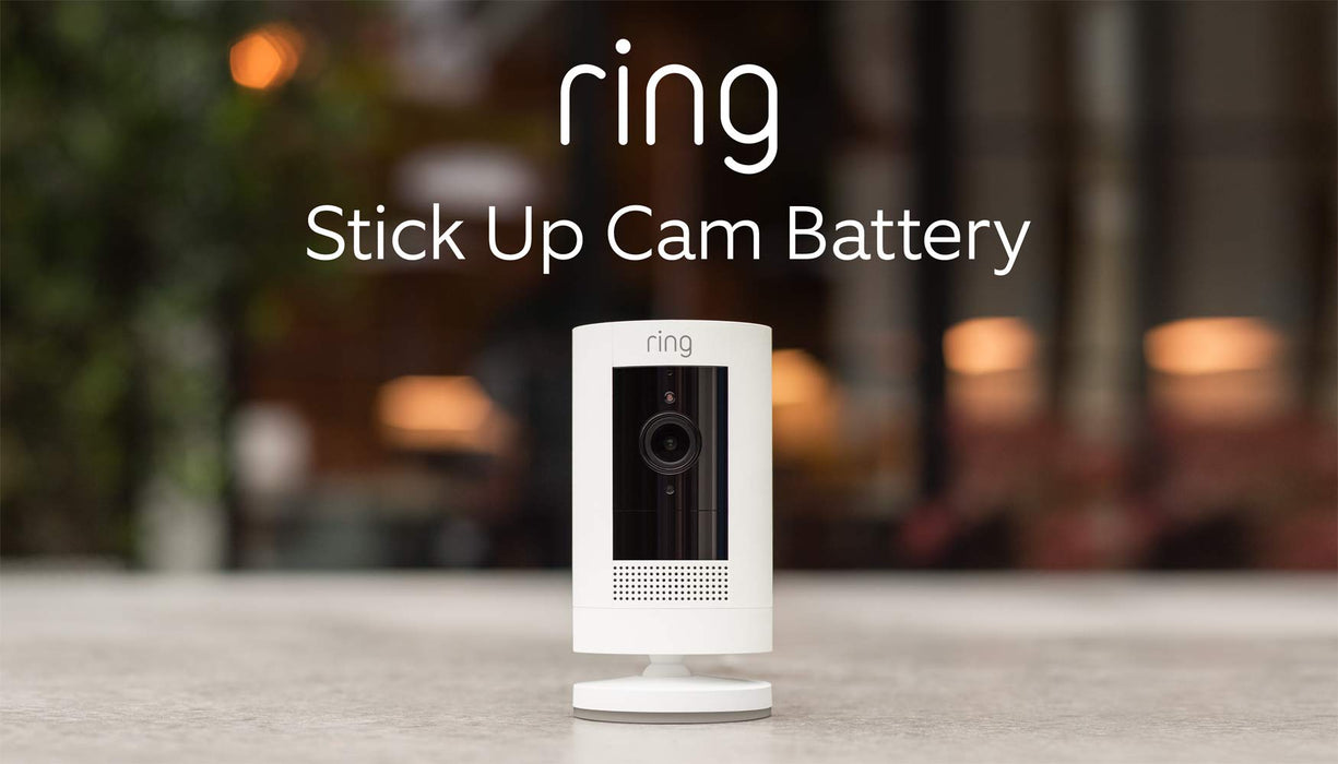 All-new Ring Stick Up Cam Battery | HD security camera with Two-Way Talk, white, Works with Alexa