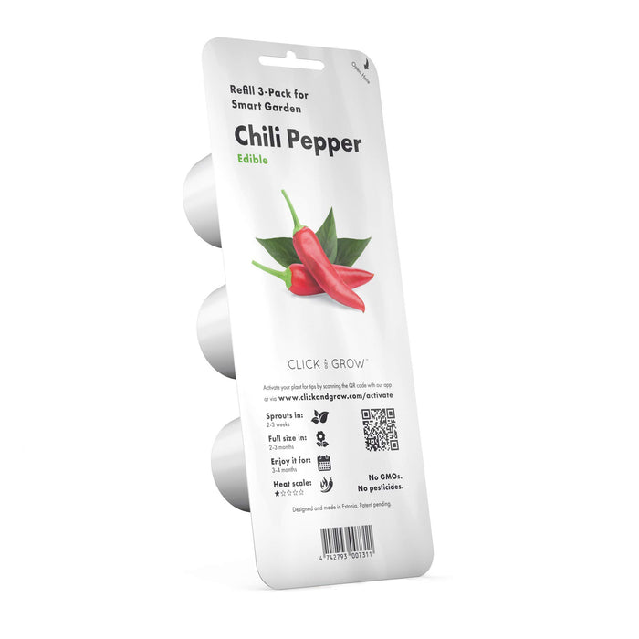 Click and Grow Smart Garden Chili Pepper Plant Pods, White, 3-pack