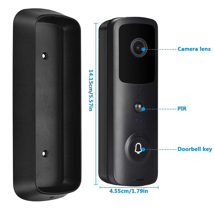 lesgos Wireless Video Doorbell, 1080P HD WiFi Security Camera with Real-Time 2-Way Talk, Night Vision, PIR Motion Detection,Self Storage Function for iOS and Android