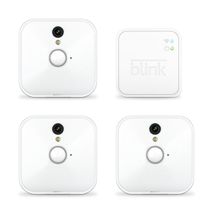 Blink Indoor Home Security Camera System | with Motion Detection, HD Video, 2-year Battery Life and Cloud Storage Included | 3-Camera Kit
